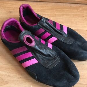 Adidas slip On Sneaker size 8.5 Black Suede